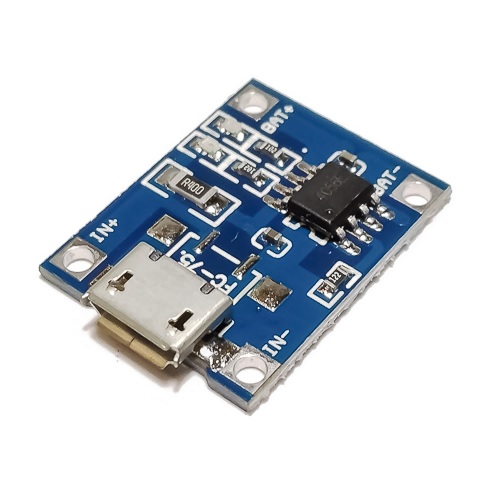 Модуль ЗУ для литиевых АКБ USB-micro на TP4056 