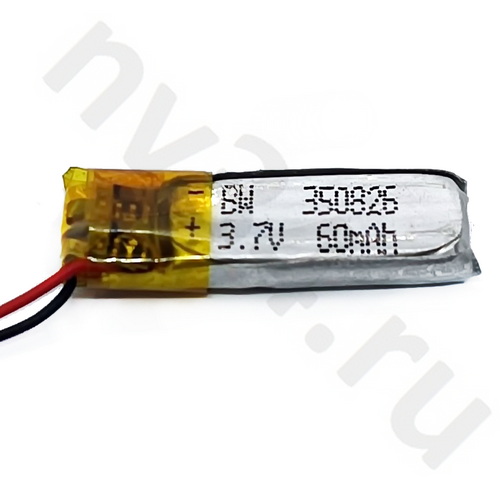 Аккумулятор Li-pol 3,7V 3,5*09*26 60mah 