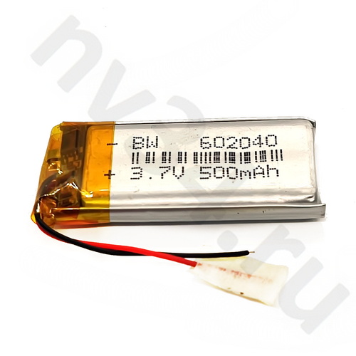 Аккумулятор Li-pol 3,7V 6,0*20*40 400mah 