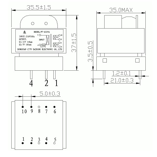 Трансформатор дежурного режима PT-6329A 