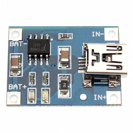 Модуль ЗУ для литиевых АКБ USB-mini на TP4056 