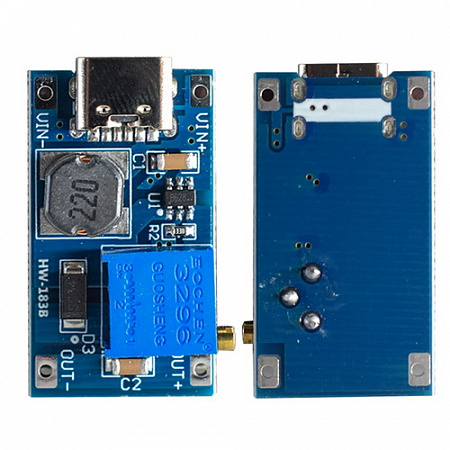 Модуль питания повышающий 2A MT3608 с TYPE-C