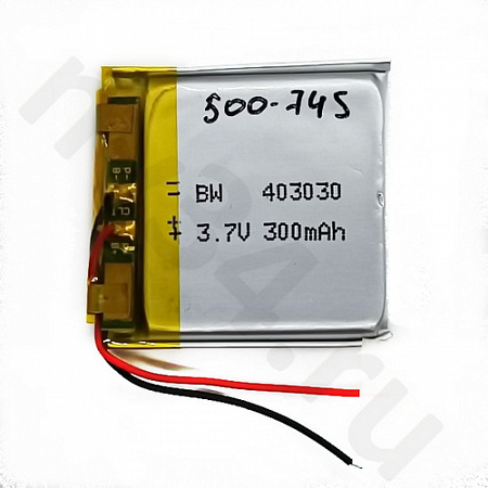 Аккумулятор Li-pol 3,7V 4,0*30*30 300mah 