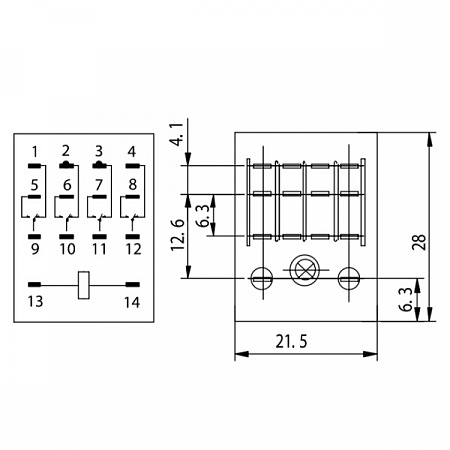 Реле 24VDC /HLS-4453(18F)-4C (DC24V) 