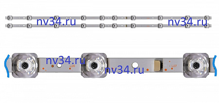 Комплект подсветки 40" 10 линз 6V 744мм *2 шт TCL 