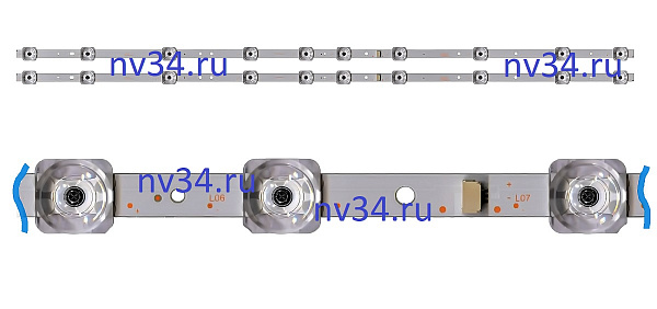 Комплект подсветки 40" 10 линз 6V 744мм *2 шт TCL 