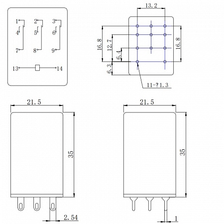 Реле 24VDC /HLS-4453(18F)-3C (DC24V) 