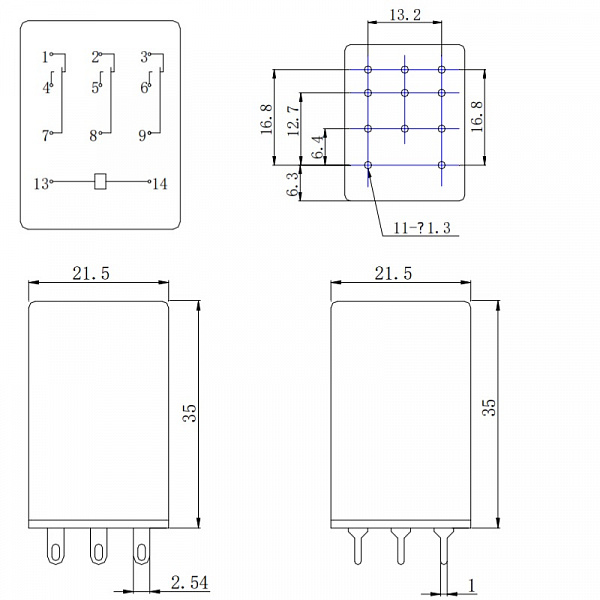 Реле 24VDC /HLS-4453(18F)-3C (DC24V) 