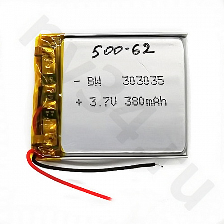 Аккумулятор Li-pol 3,7V 3,0*30*35 380mah 