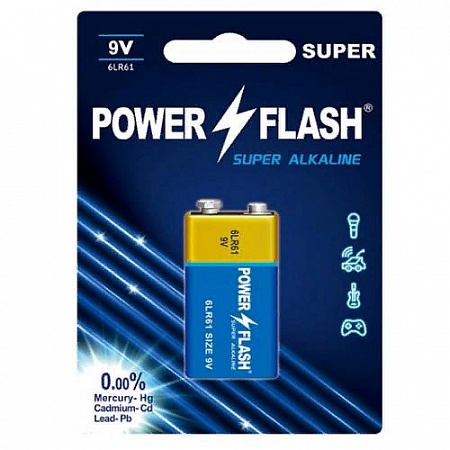 Батарея 9V КРОНА 6LR61 Power Flash